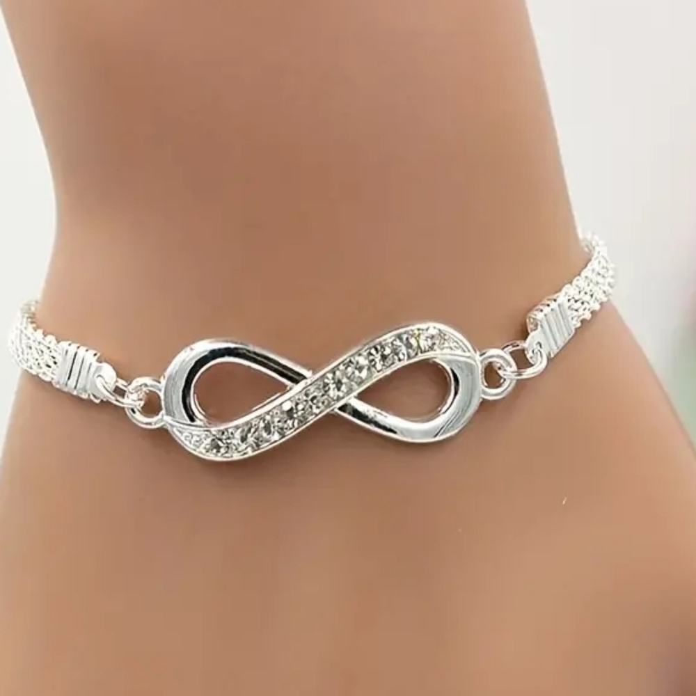 Silvertone Infiniti bracelet